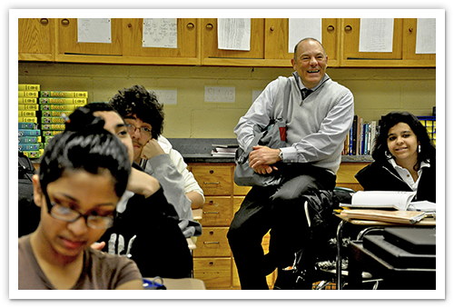 Harvey Silver in classroom